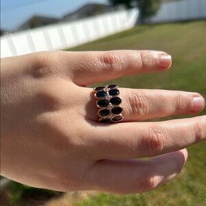Elegant Black Onyx Women's Ring